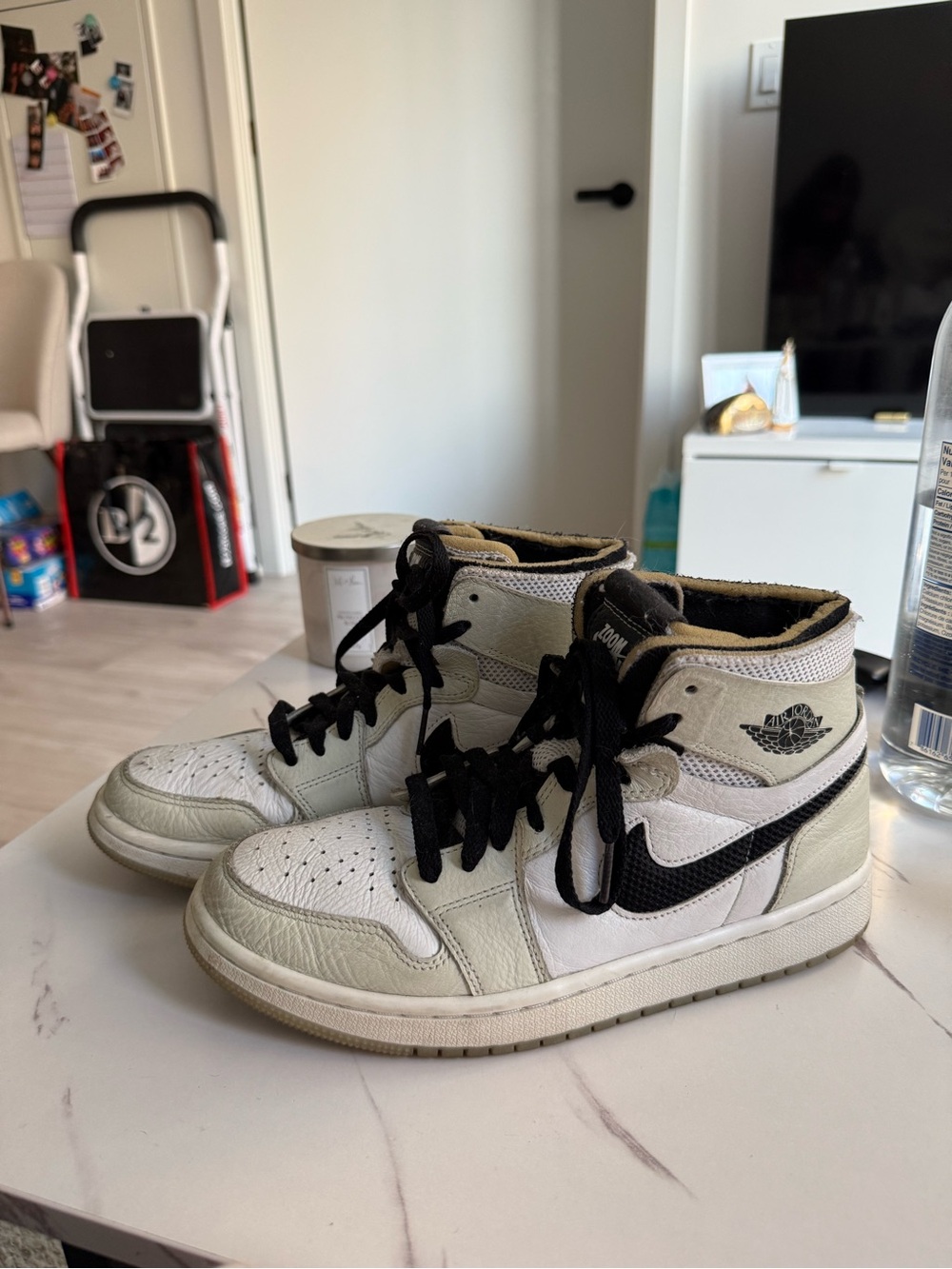 Nike unisex Retro High-Top Sneakers in White and Black